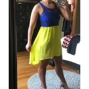 Halter neon dress